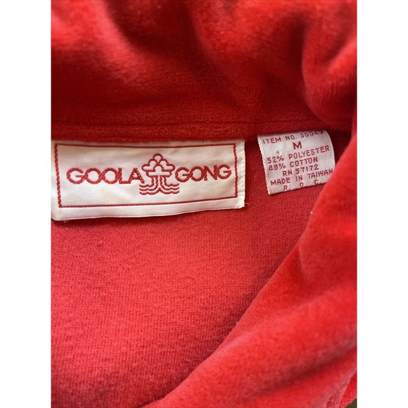 Vintage 90's Goola Gong Velour Red Track Suit Medium - Picture 3 of 16